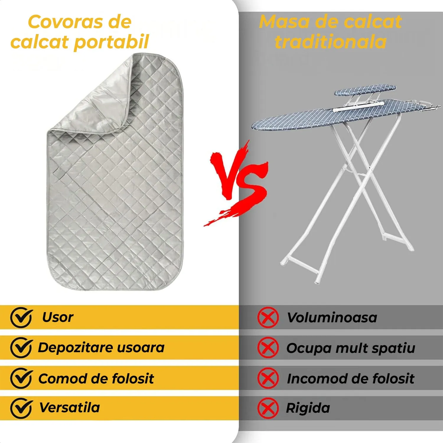 Timebox Magnetic covoras de calcat gri pliabil