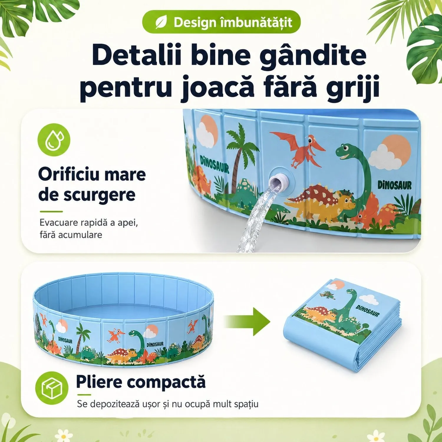 Timebox piscina copii pliabila 160cm PVC rotunda