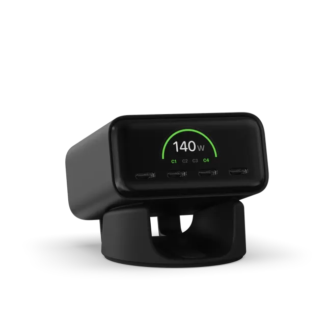 Satechi ChargeView 140W incarcator birou GaN display
