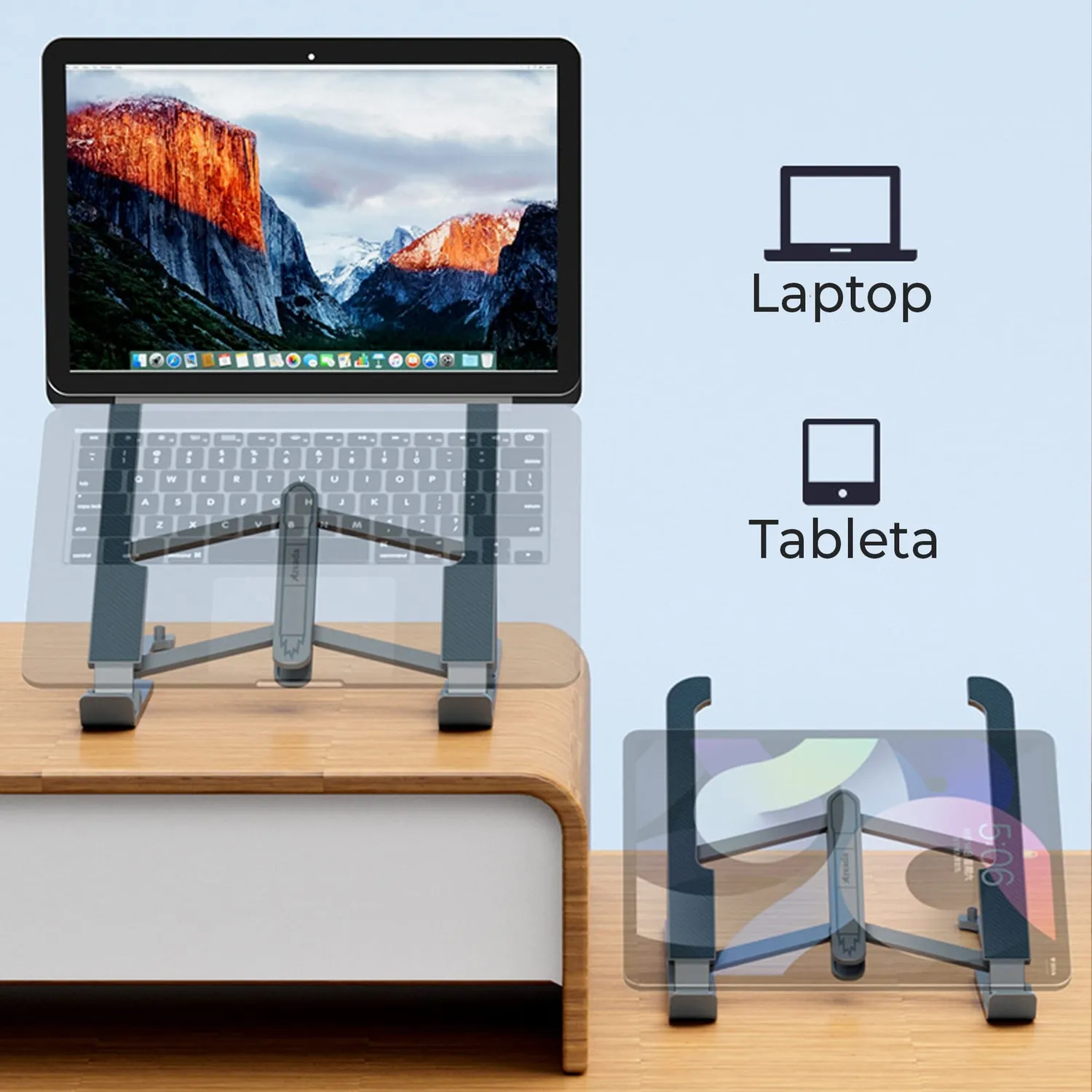 Timebox Suport laptop 9-17" reglabil 7 nivele albastru