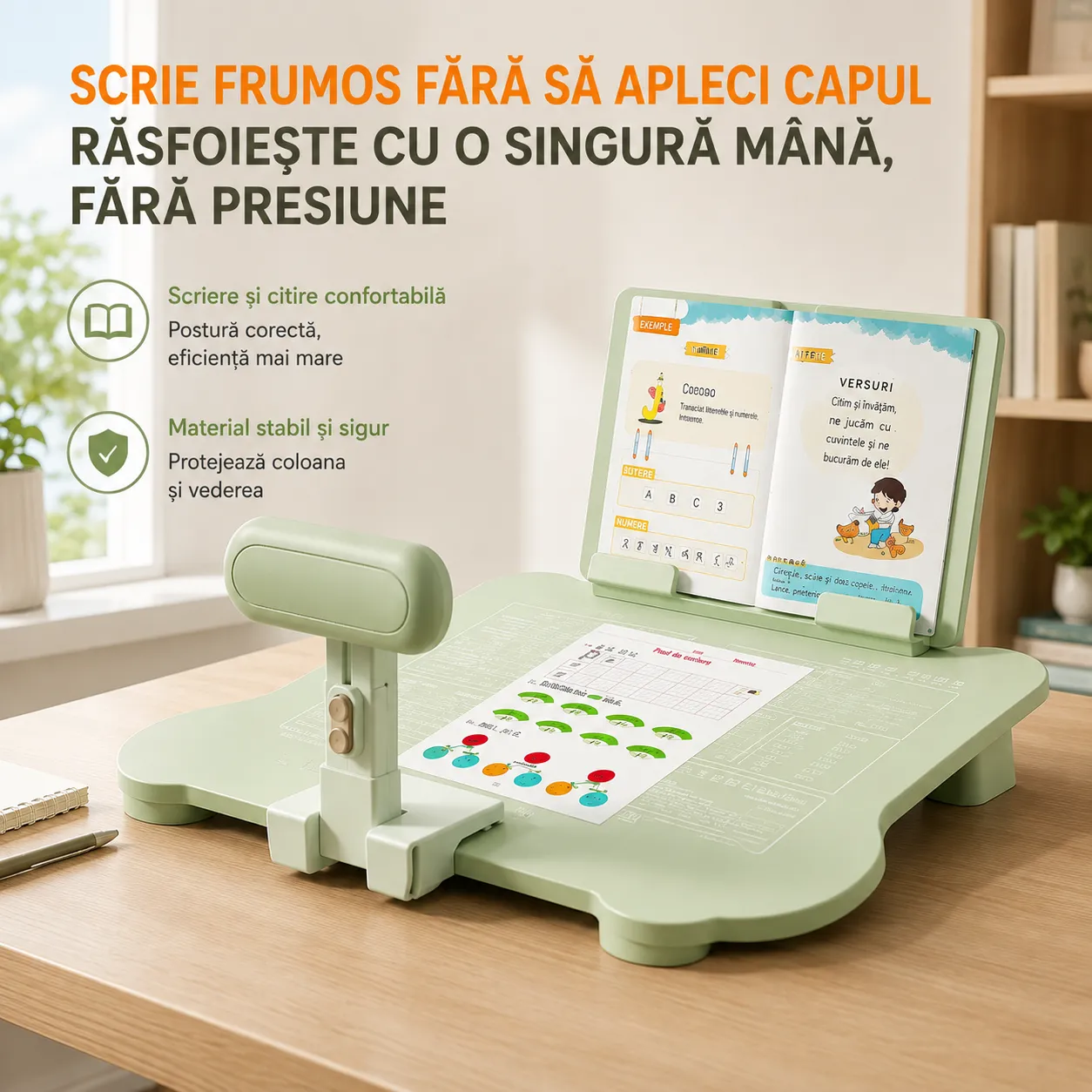 Corector postura copii Timebox 3-in-1 verde policarbonat
