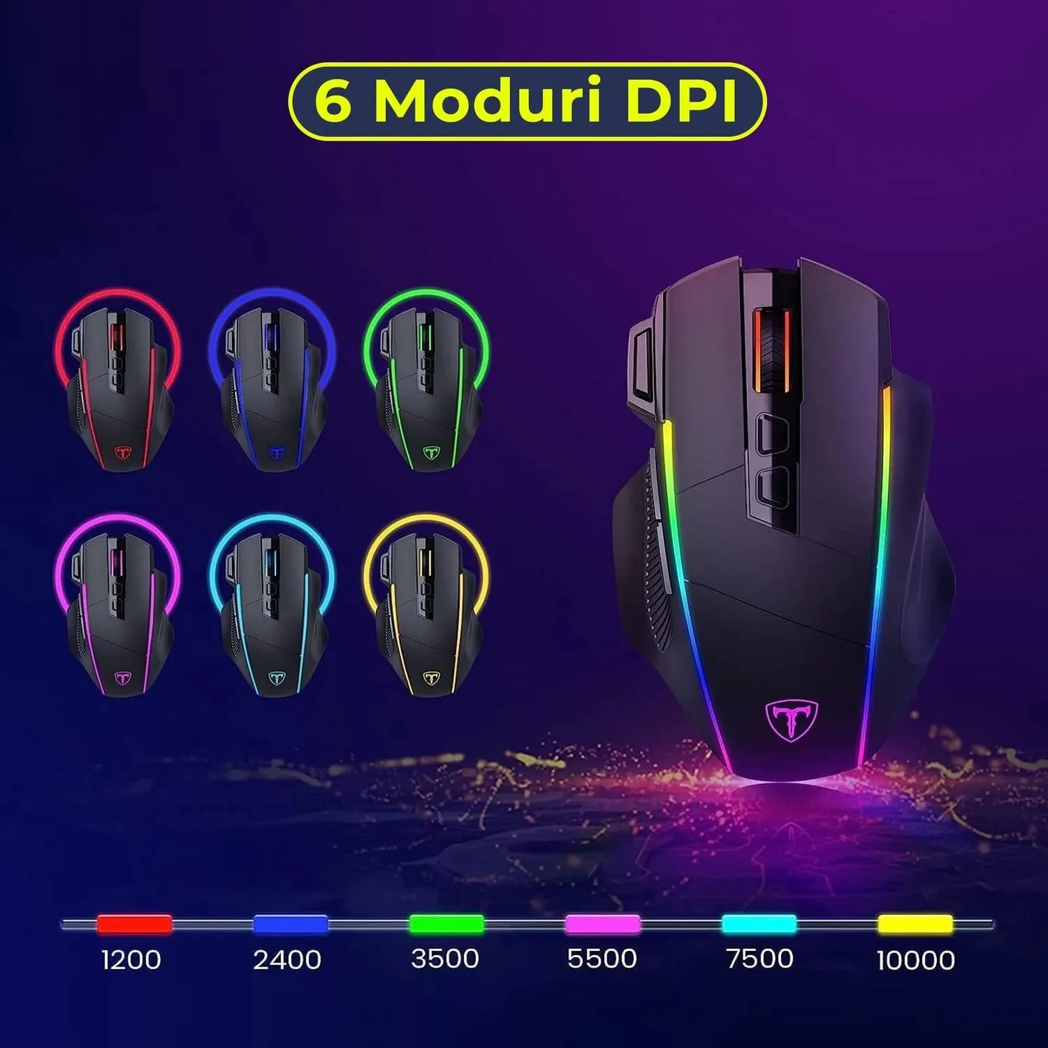Timebox Pachet Mouse Gaming 5000 DPI + Mousepad 30x24