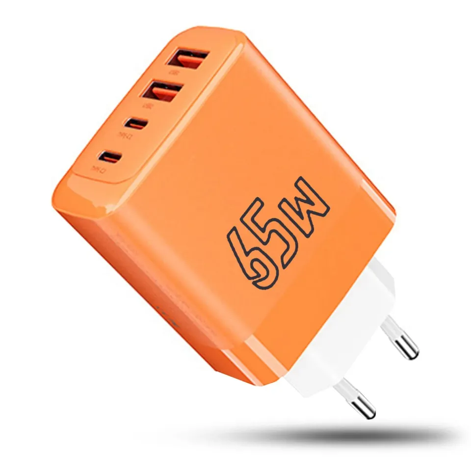 Timebox incarcator retea 65W 4 porturi portocaliu