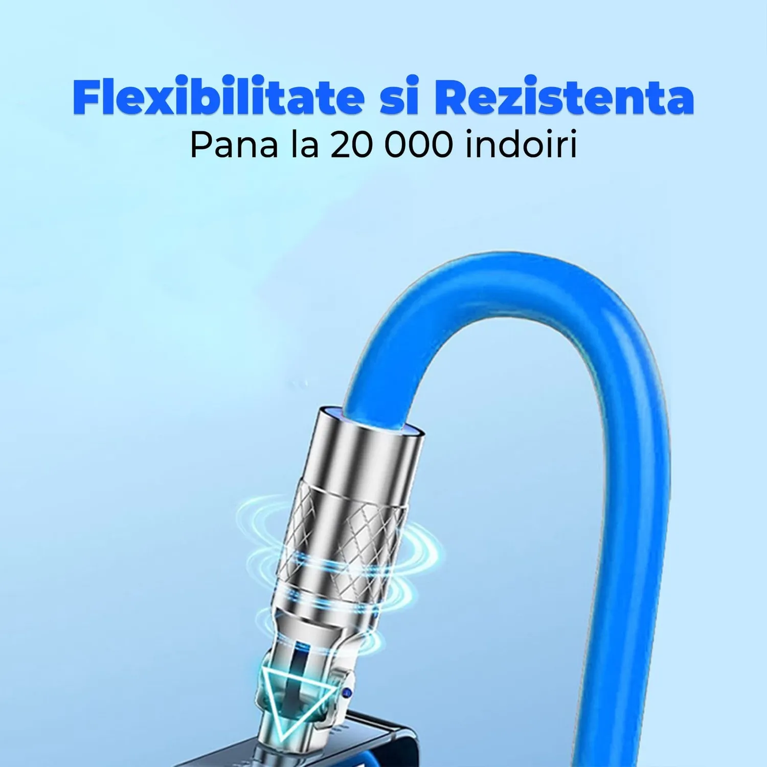 Timebox 120W cablu incarcare rapida USB-C albastru 1,5m