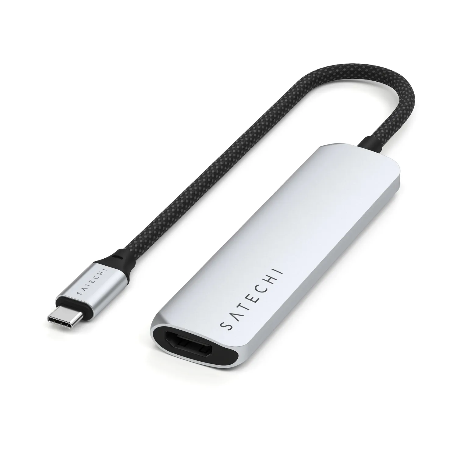 Satechi Slim 4-in-1 adaptor USB-C gri 4K 100W