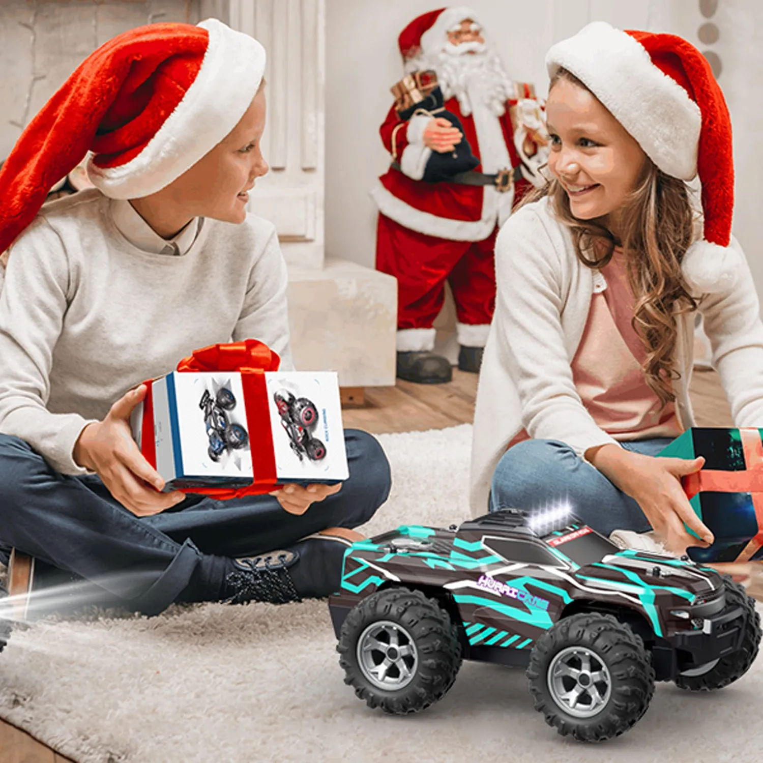 Timebox Monster Truck masina RC 20 km/h 4WD negru-rosu
