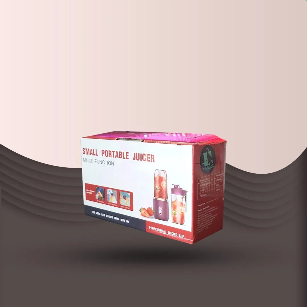 Timebox Mini blender electric roz 400ml wireless 6 lame