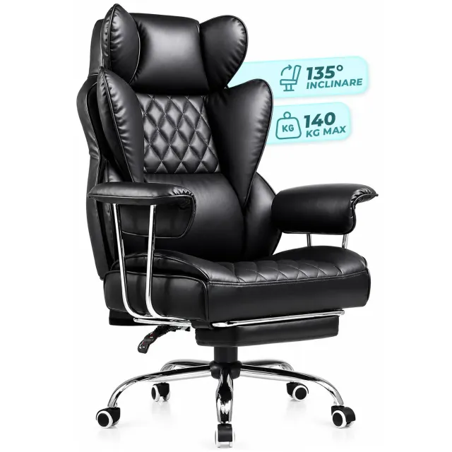 Timebox 135 Scaun office negru pana la 136 kg