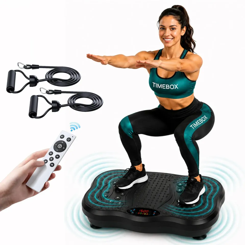 Timebox Fitness aparat vibromasaj negru magnetic 150kg