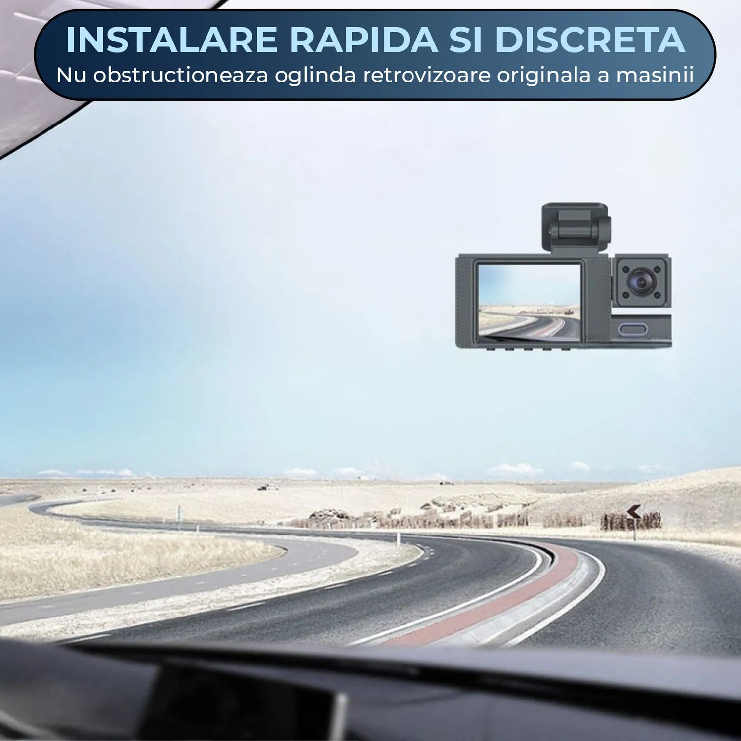 Cameră auto Timebox Full HD 1080p 170° tactilă