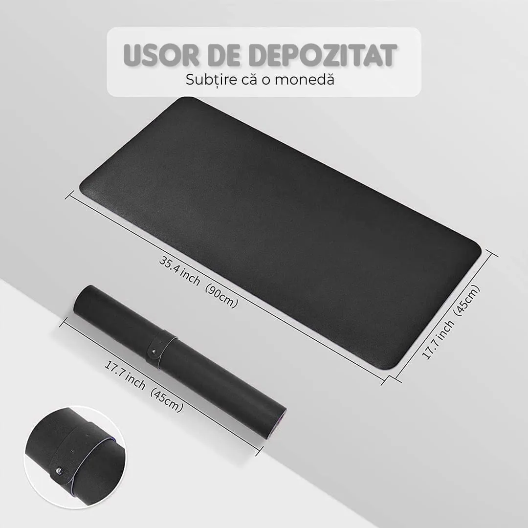 Timebox XXL 90x45 cm mousepad birou negru impermeabil
