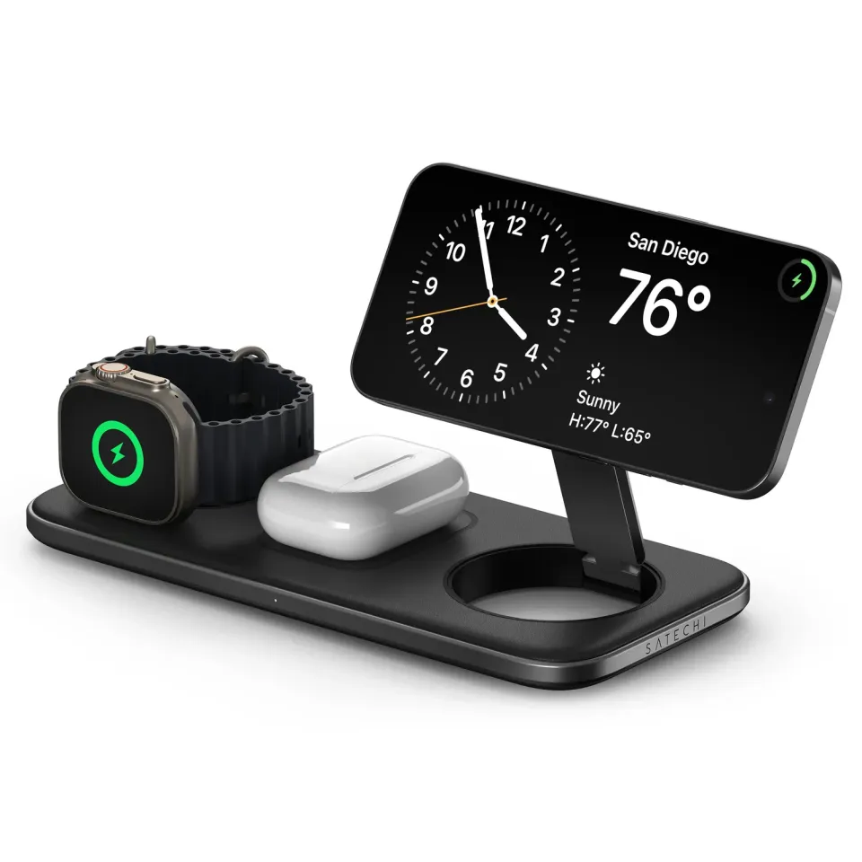 Satechi Qi2 Trio pad incarcare wireless 15W pliabil