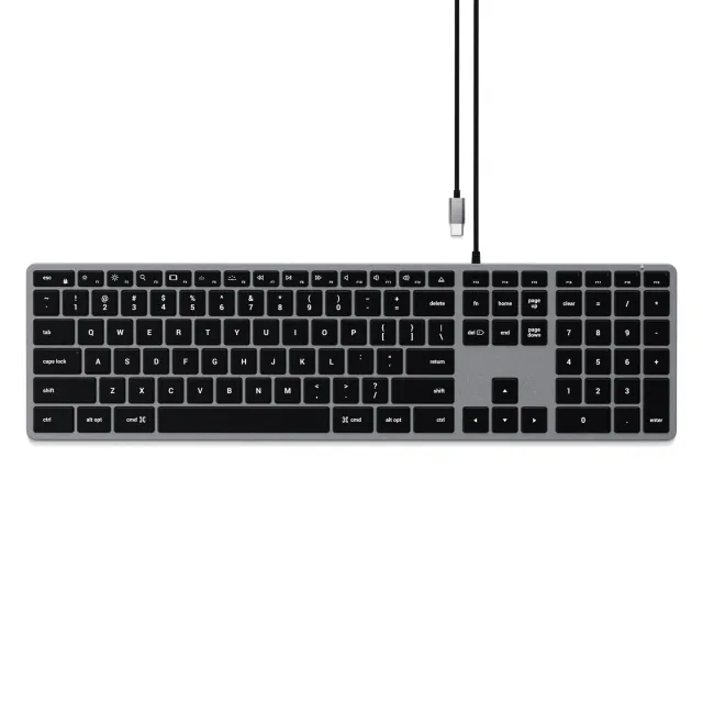 Satechi Slim W3 tastatură USB-C gri spațial iluminată cu numpad