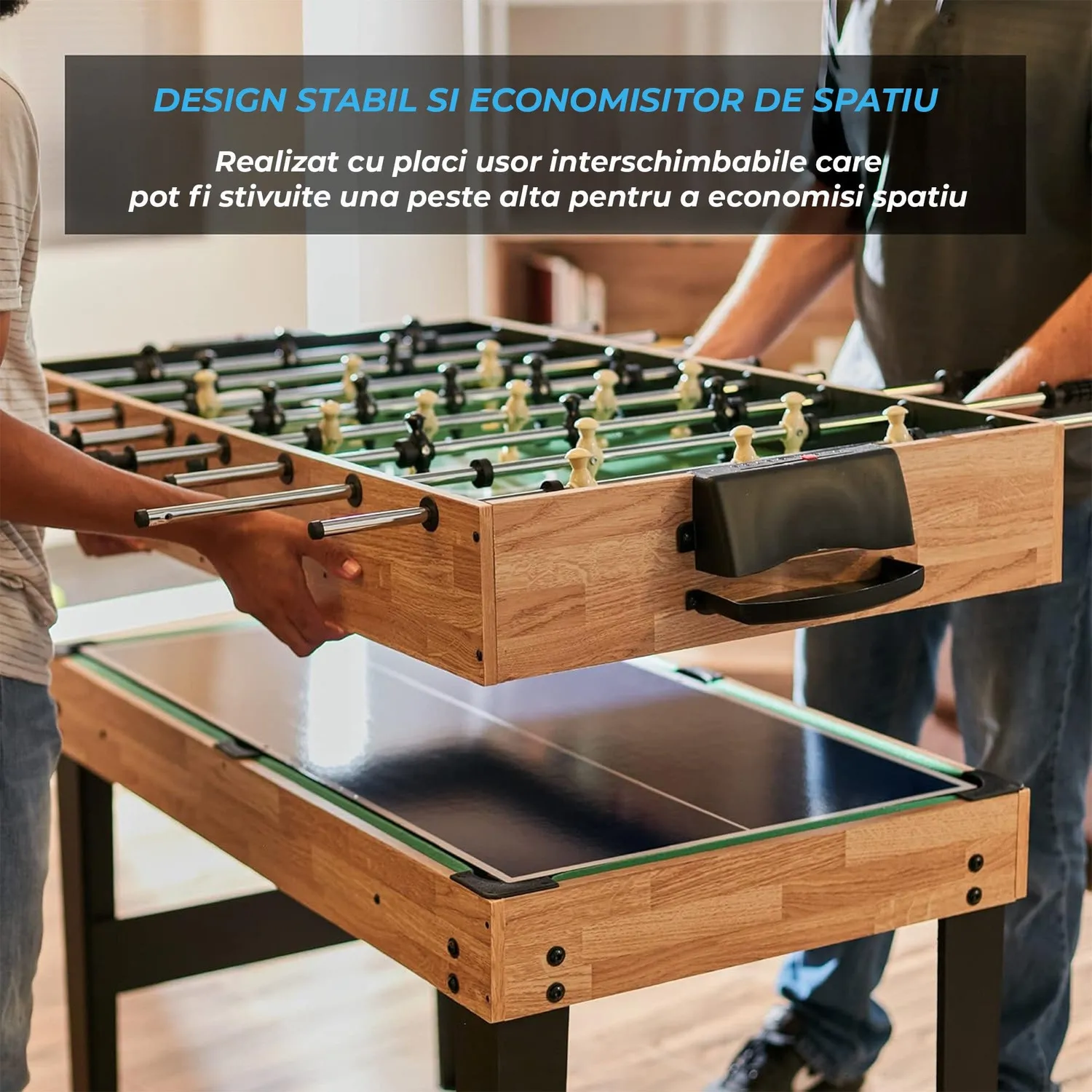 Timebox masa joc 10-in-1 biliard foosball compacta