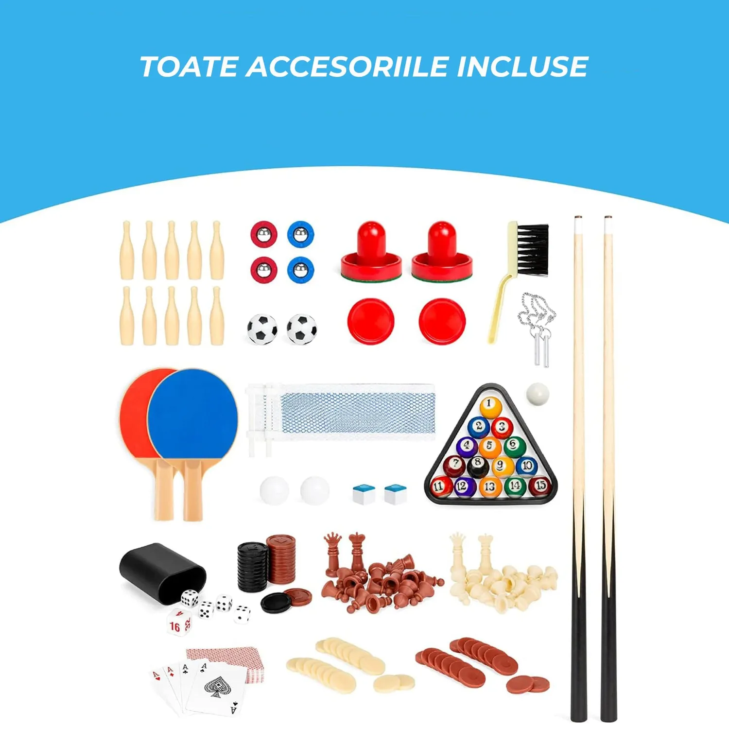 Timebox masa joc 10-in-1 biliard foosball compacta