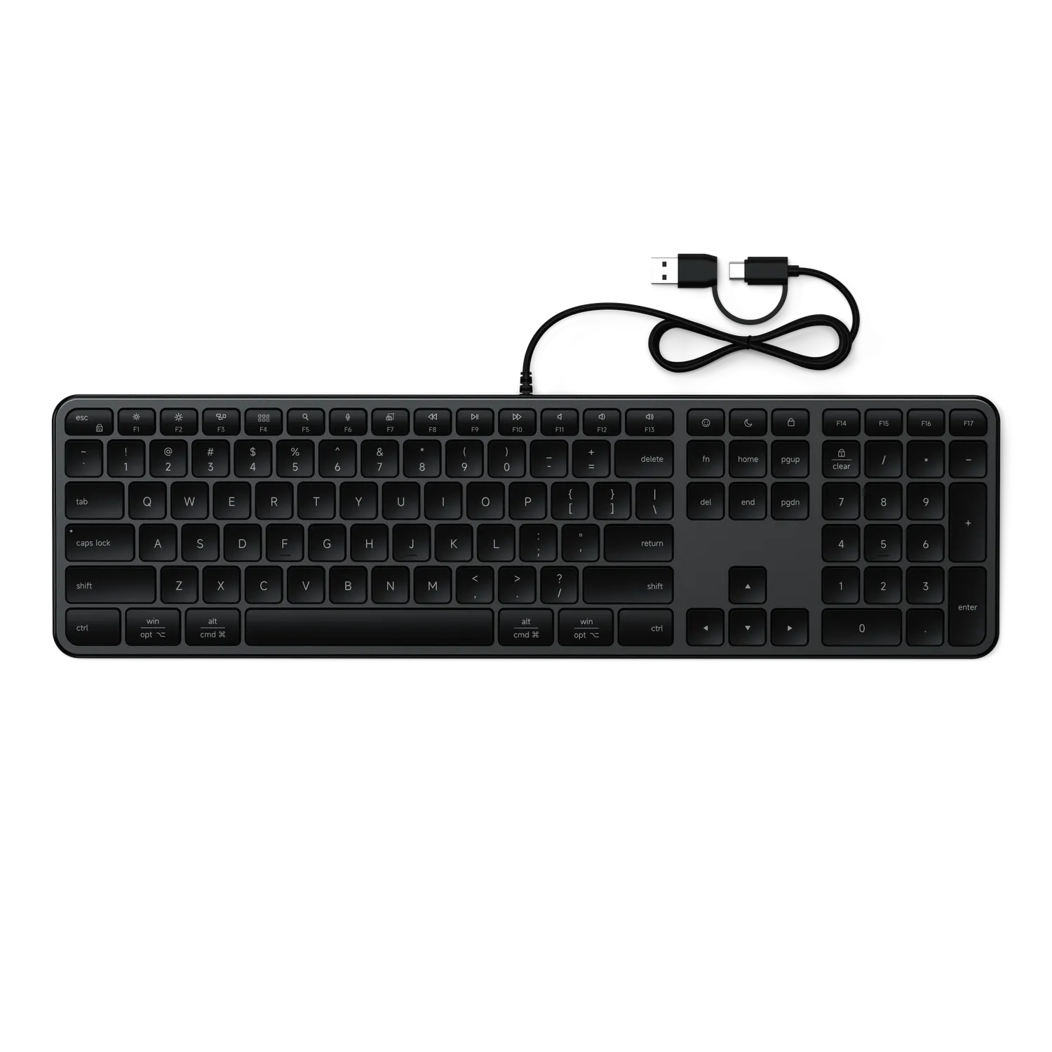 Satechi Slim LX3 tastatura cu fir argintie USB-C