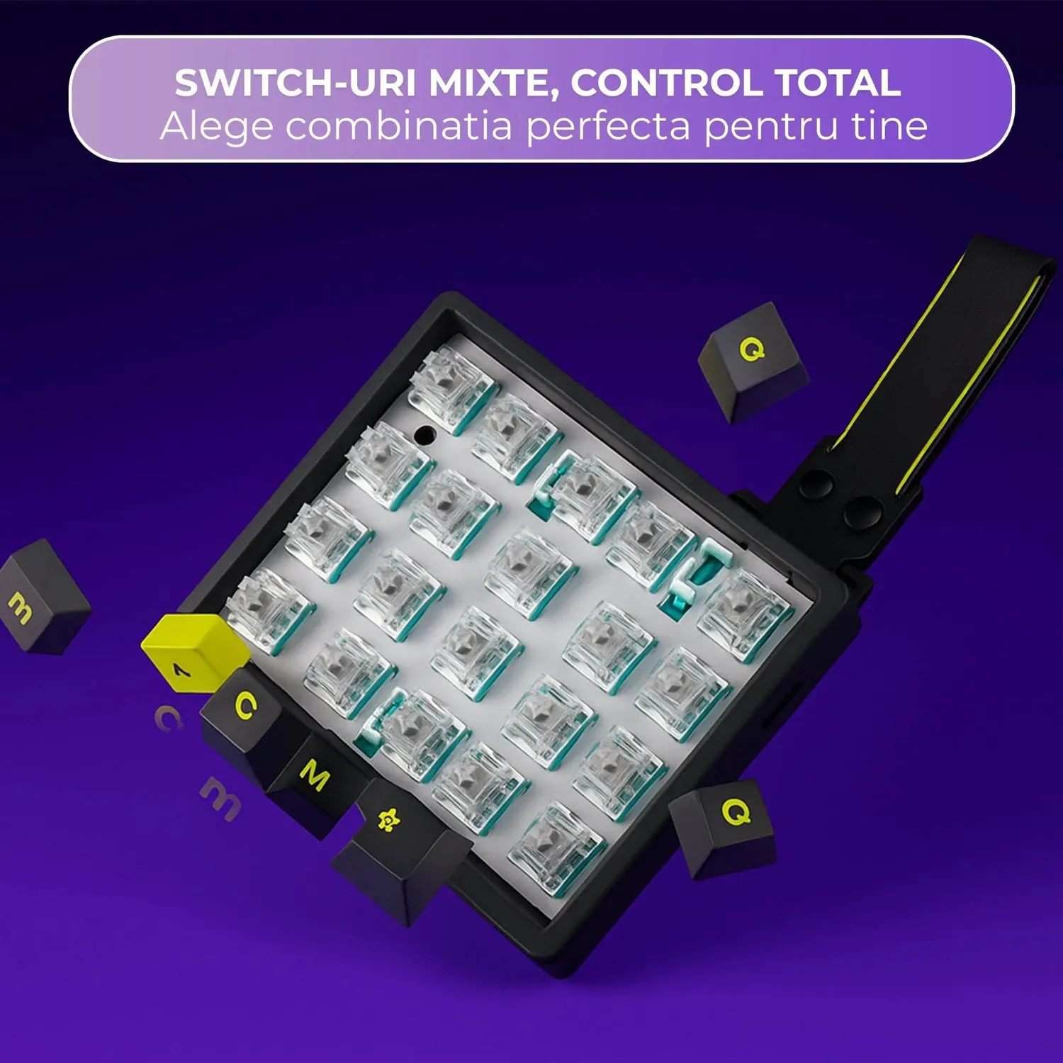 Timebox 68 tastatura gaming Hall-Effect magnetica negru