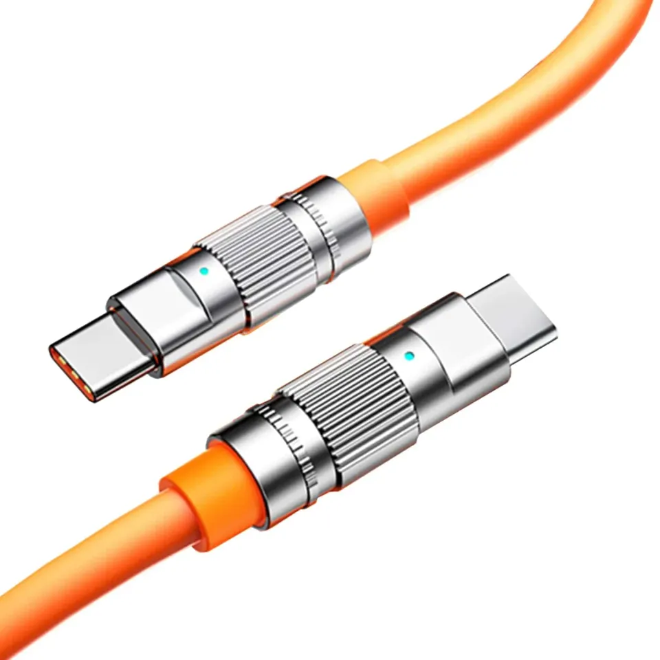 Timebox cablu USB-C la Type-C 60W portocaliu fast charge