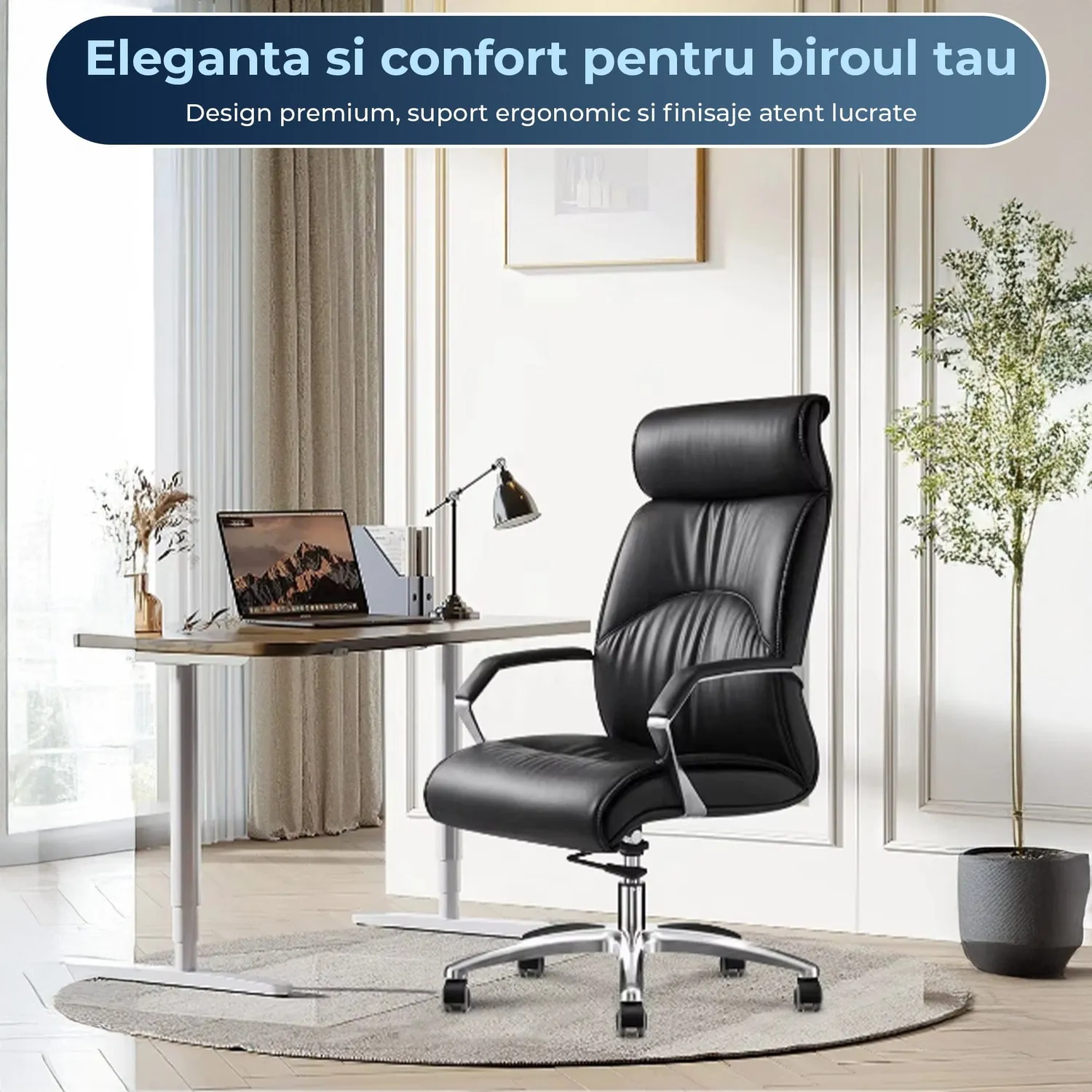 Timebox Scaun Birou Ergonomic 360 Negru Inclinare 135