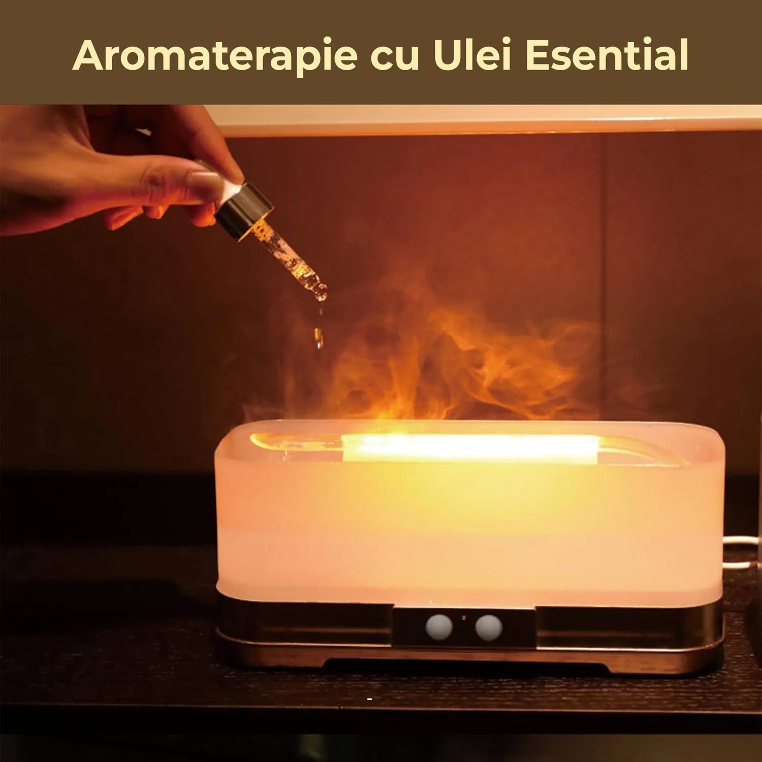 Timebox 350ml umidificator aromaterapie difuzor gri