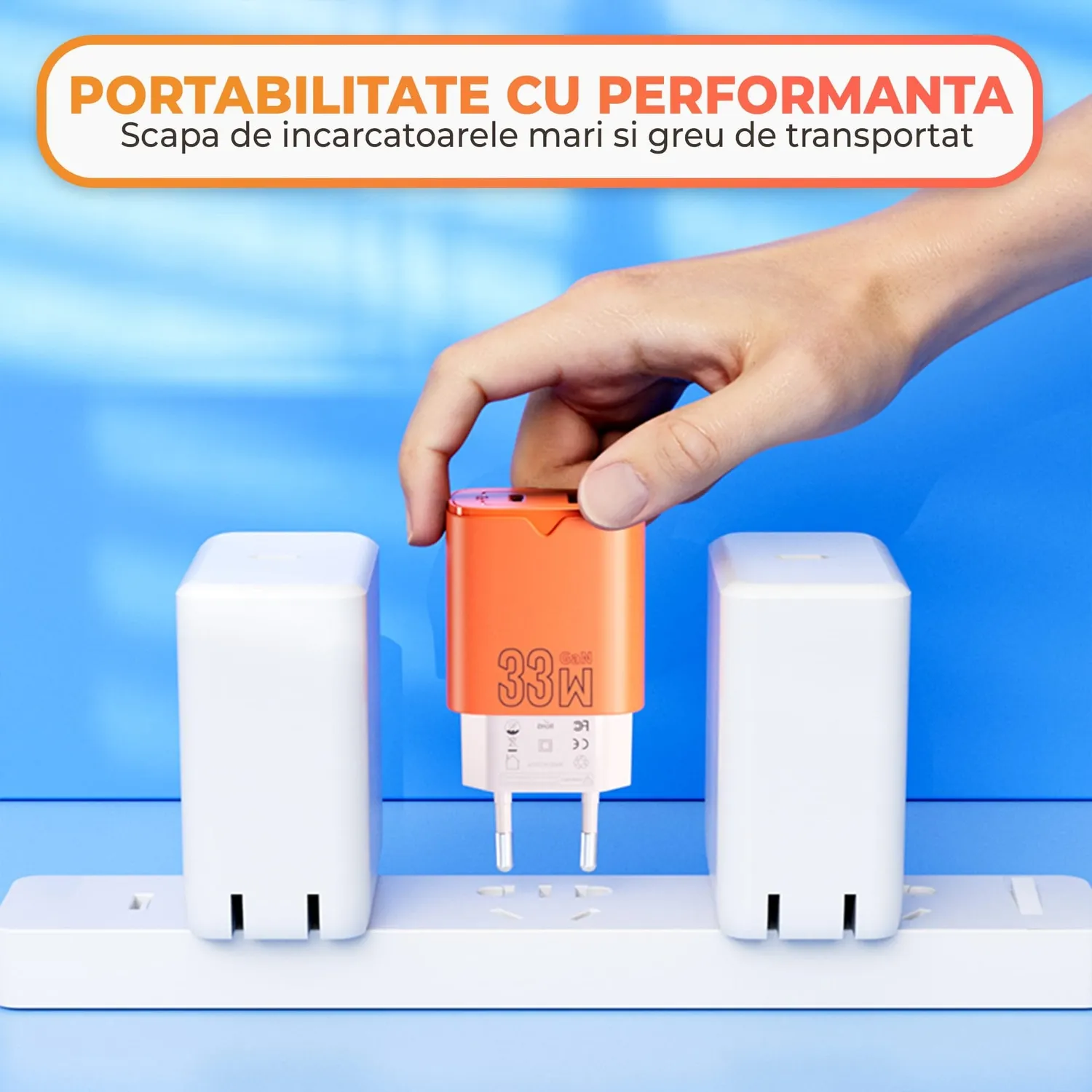 Timebox 33W incarcator retea alb USB-C USB