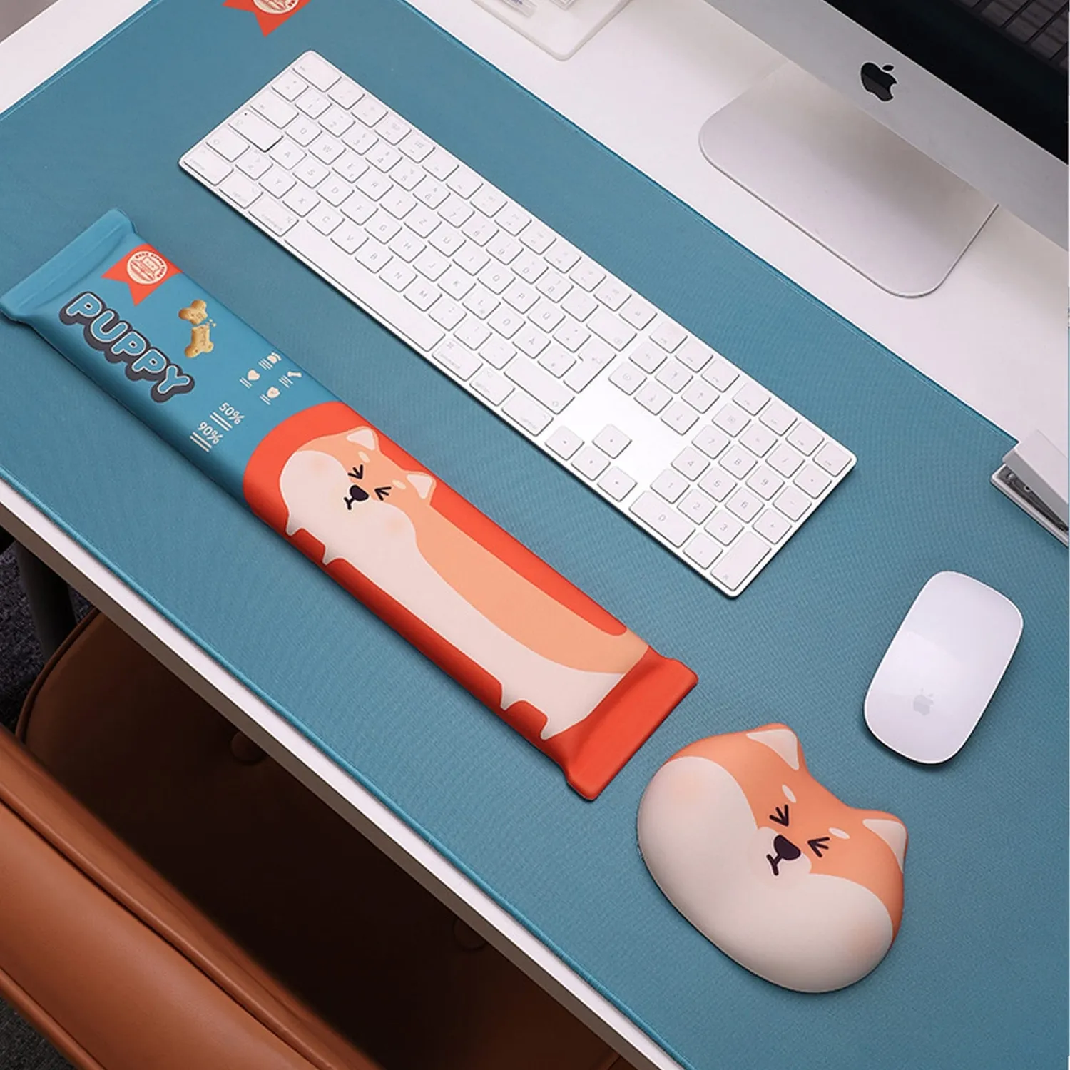 Timebox Shiba Inu mousepad ergonomic cu wrist rest