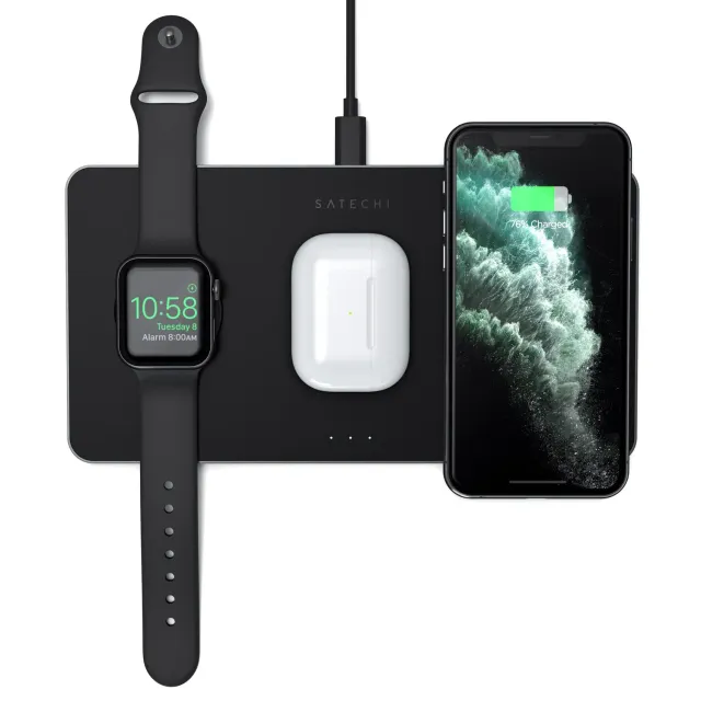 Satechi Trio statie incarcare wireless magnetica 3-in-1