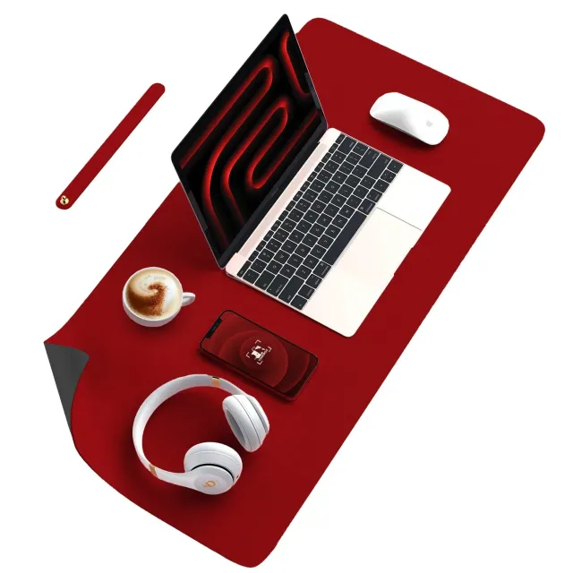 Timebox mapa birou XXL 120x60 cm negru piele ecologica