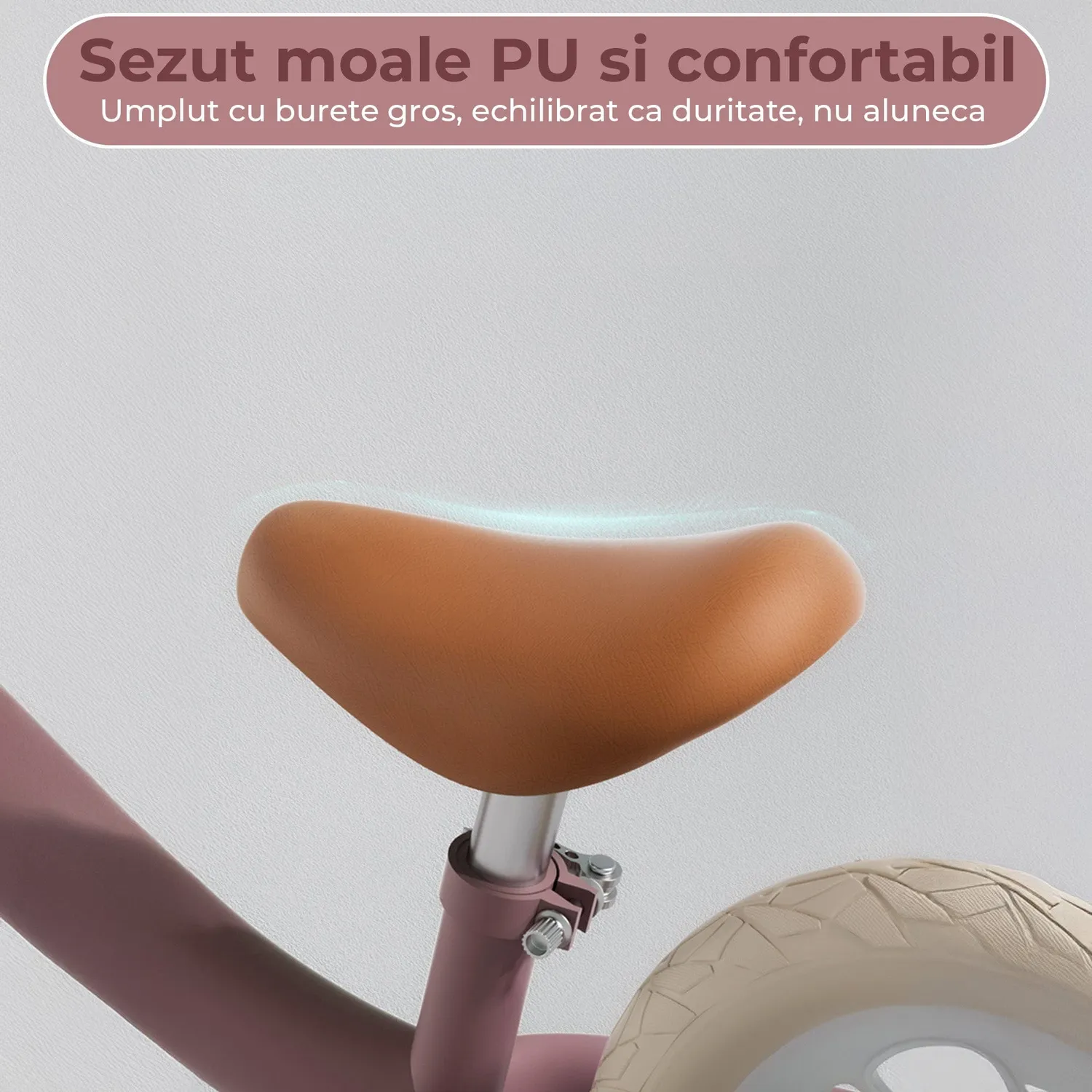 Timebox bicicletă echilibru fără pedale 12/14 inch roz