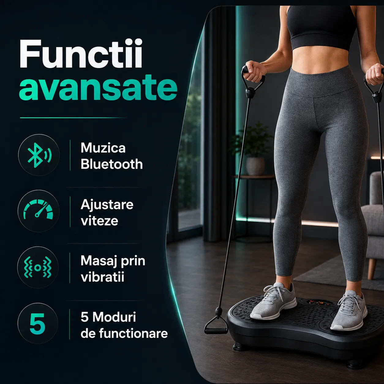Timebox Fitness aparat vibromasaj negru magnetic 150kg