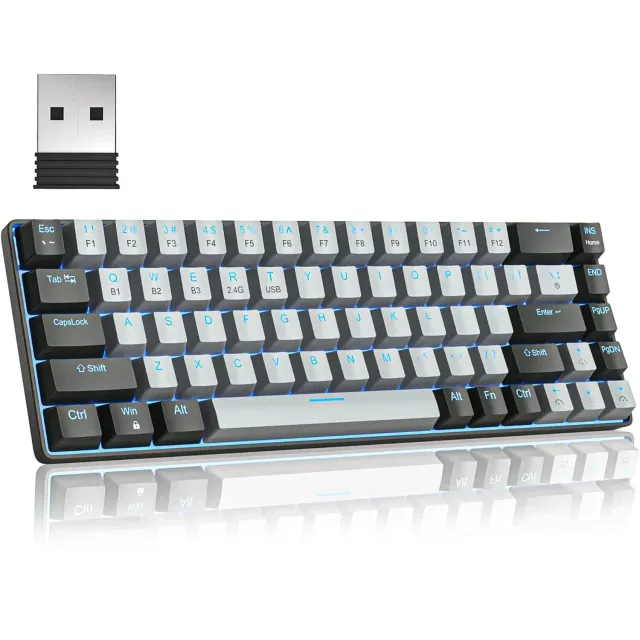 Timebox tastatură gaming mecanică 65% wireless LED