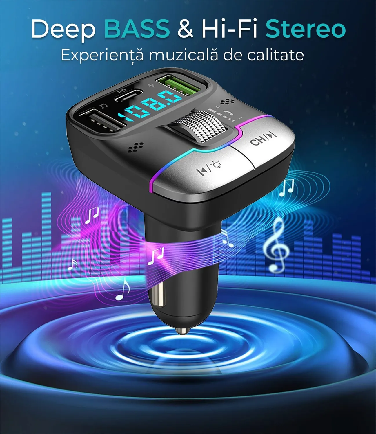 Timebox Modulator FM GZ01 bluetooth 5.0 hands-free QC3.0