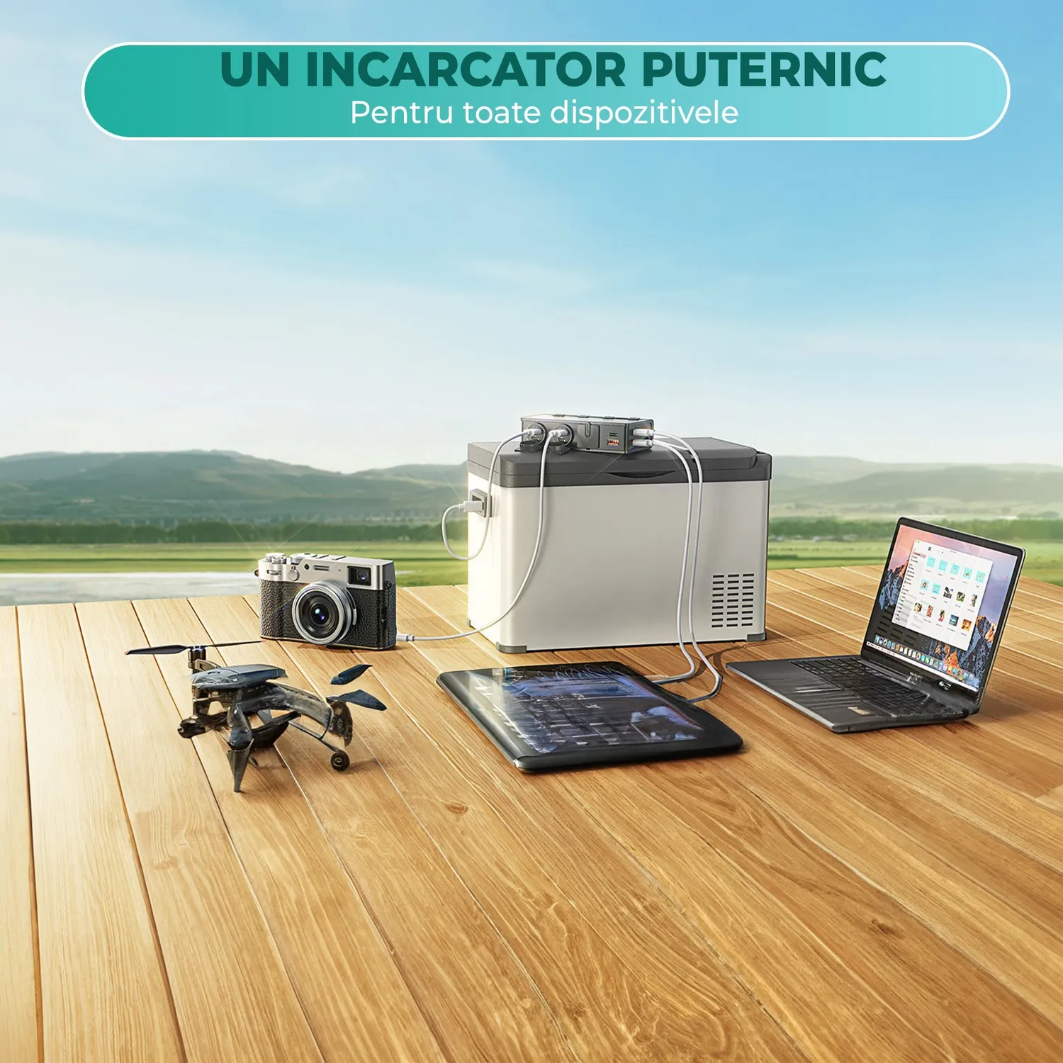 Timebox adaptor bricheta auto 9 in 1 191W negru