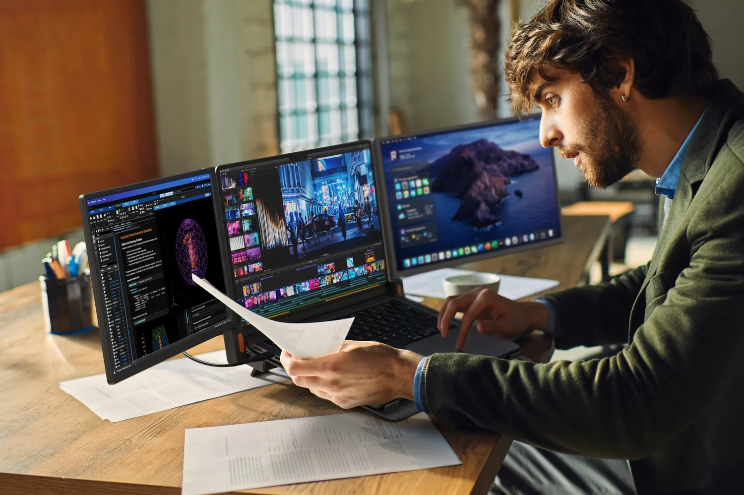 ACEELE Dual-Screen 4K monitor portabil laptop 4K