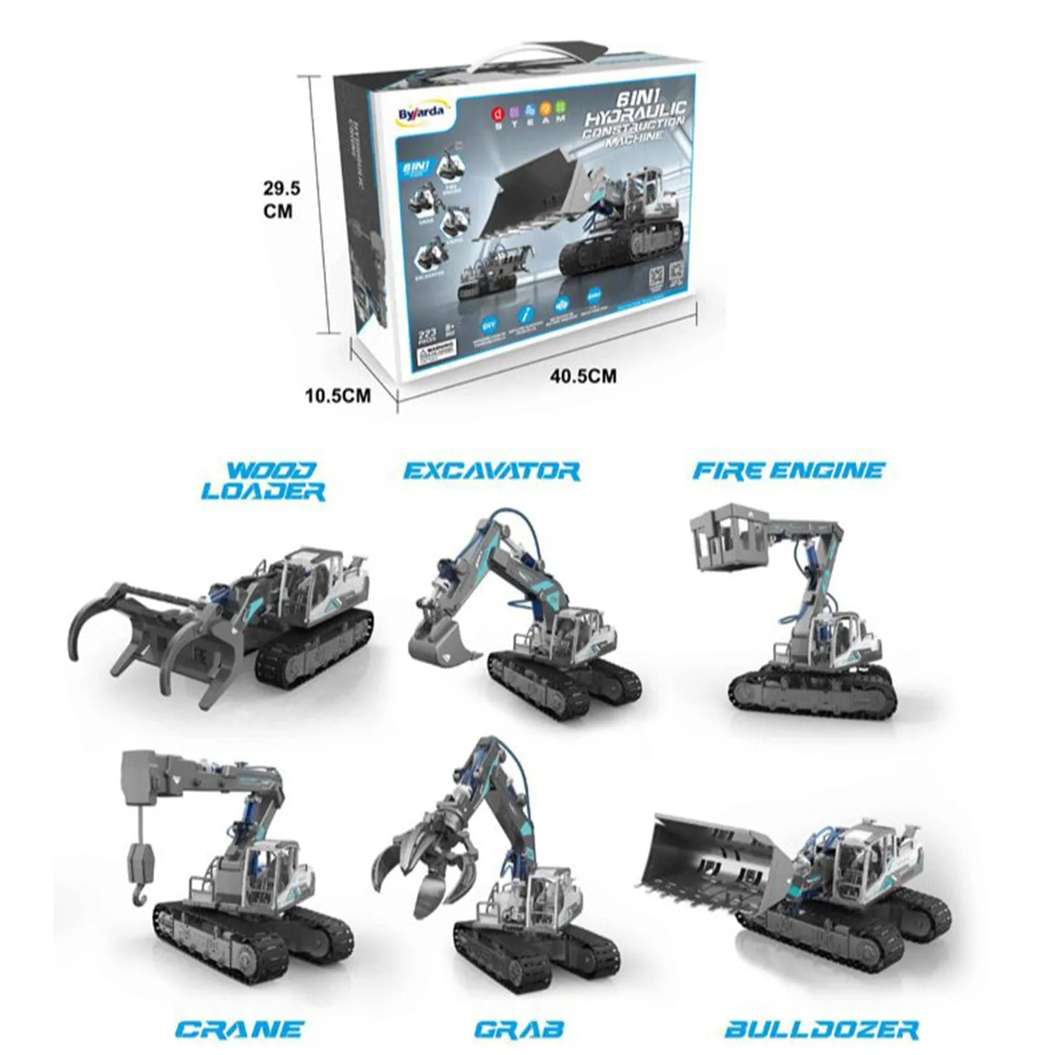 Timebox Set Educativ Hidraulic 6 in 1 STEM 8-12 Ani