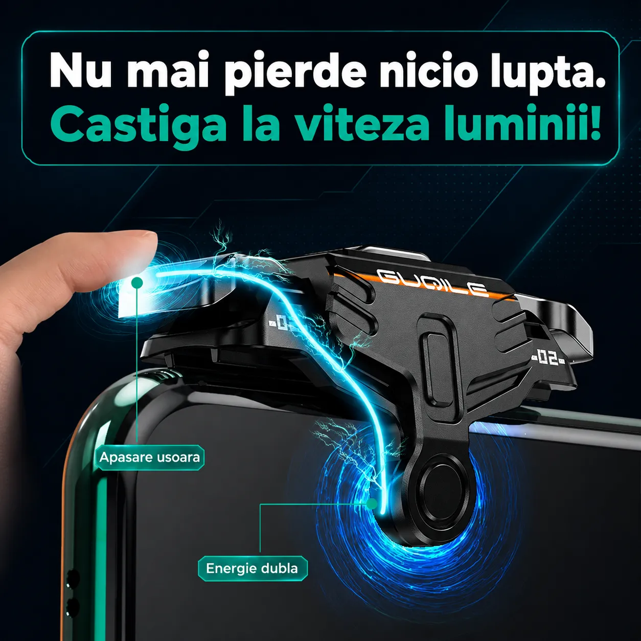 Timebox Triggere Gaming Telefon 4 Butoane Negru