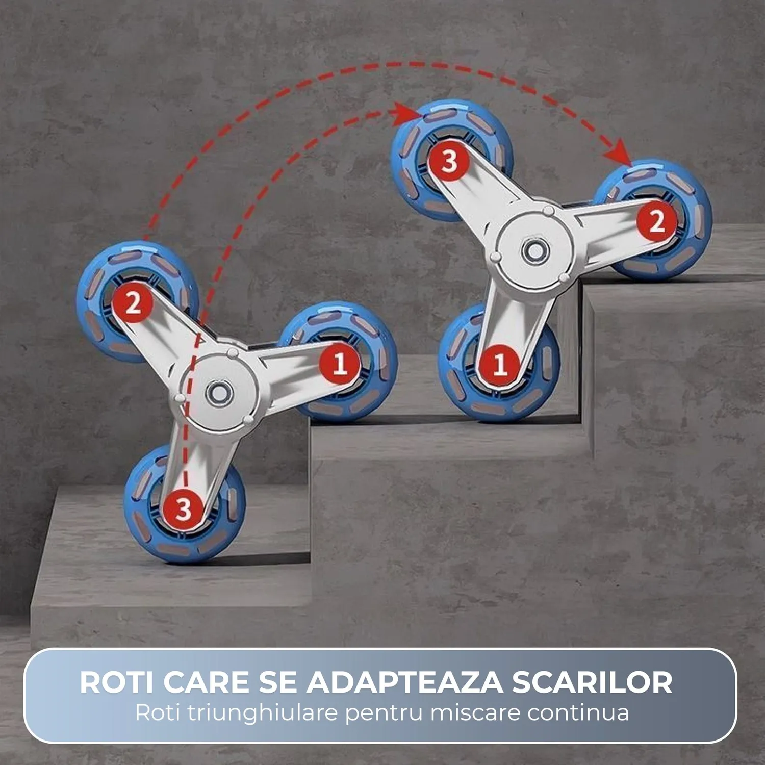 Timebox carucior pliabil scari 100kg fier 29x34cm