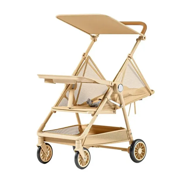 Timebox Carucior bebe pliabil Bej 4 roti 360 0-36 luni