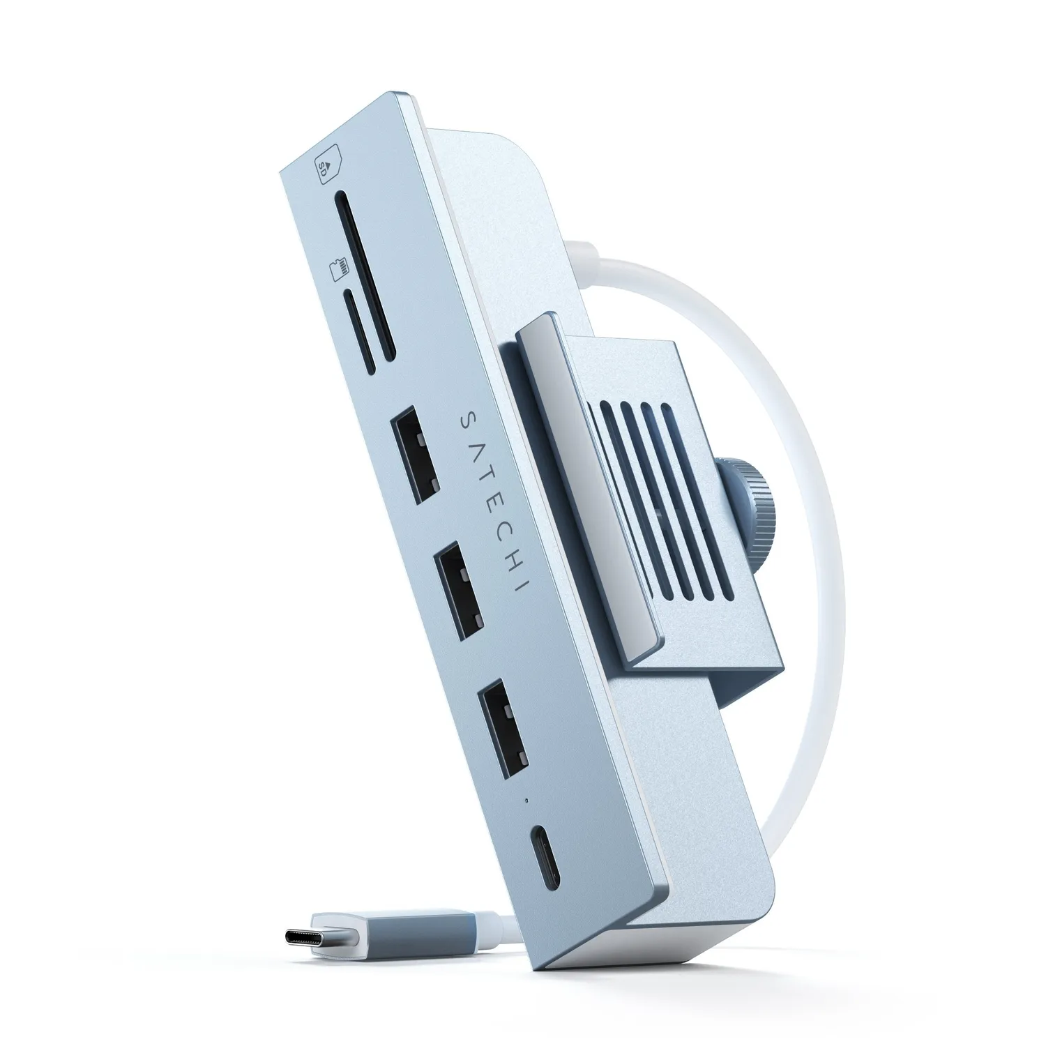 Satechi USB-C Clamp Hub 24-inch iMac hub Silver