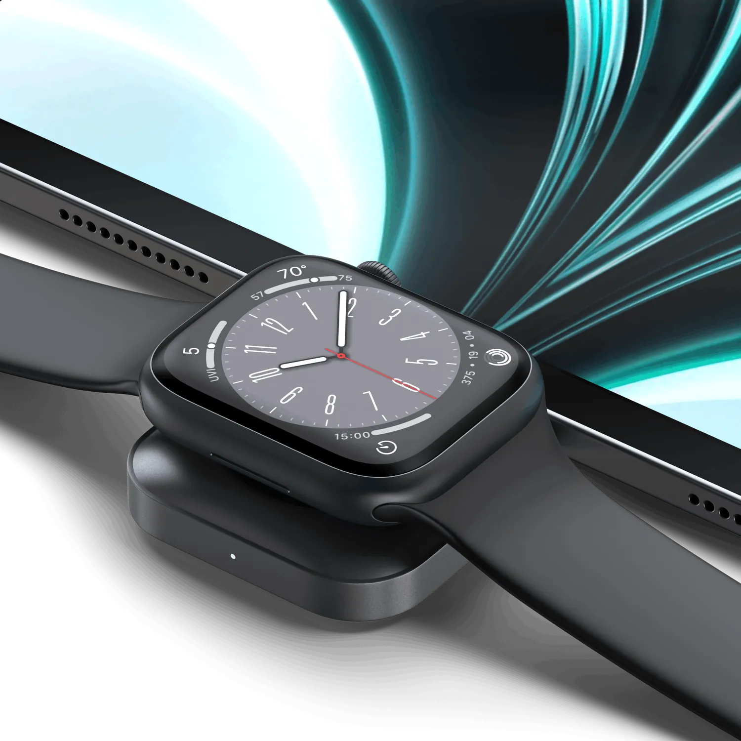 Satechi dock incarcare USB-C magnetic Apple Watch gri