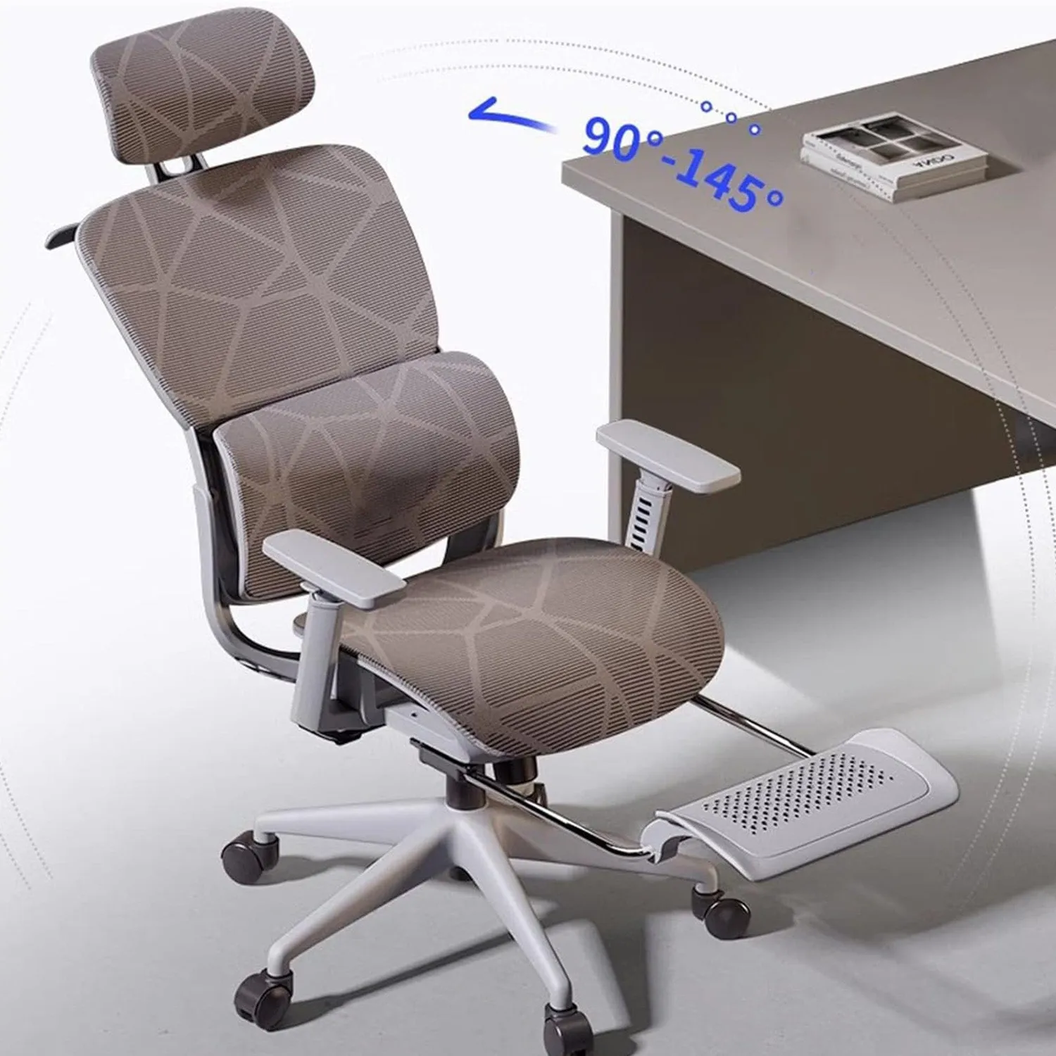 Timebox Ergonomic scaun birou gri reglabil