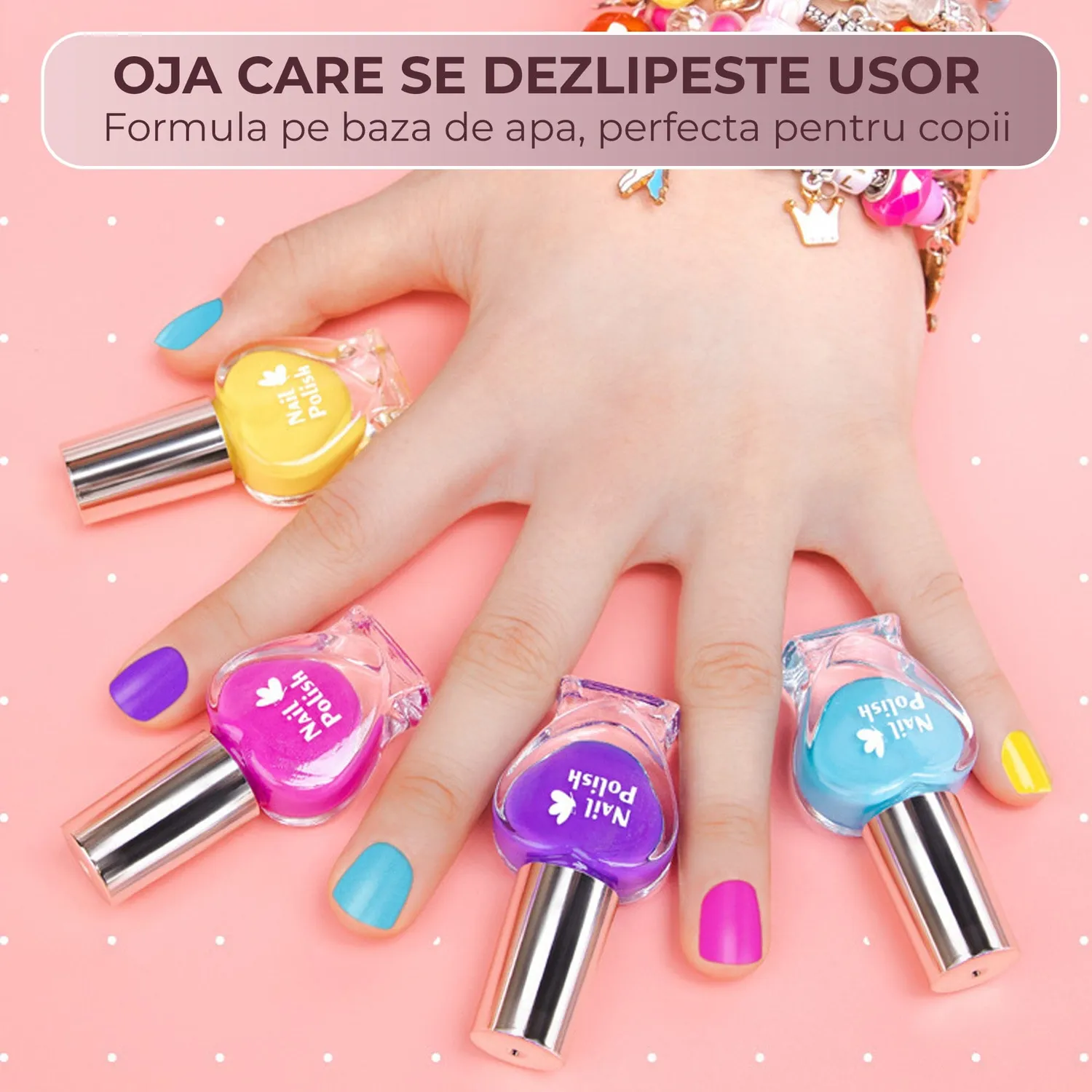 Timebox Set Bijuterii DIY 520 Piese Roz Fete