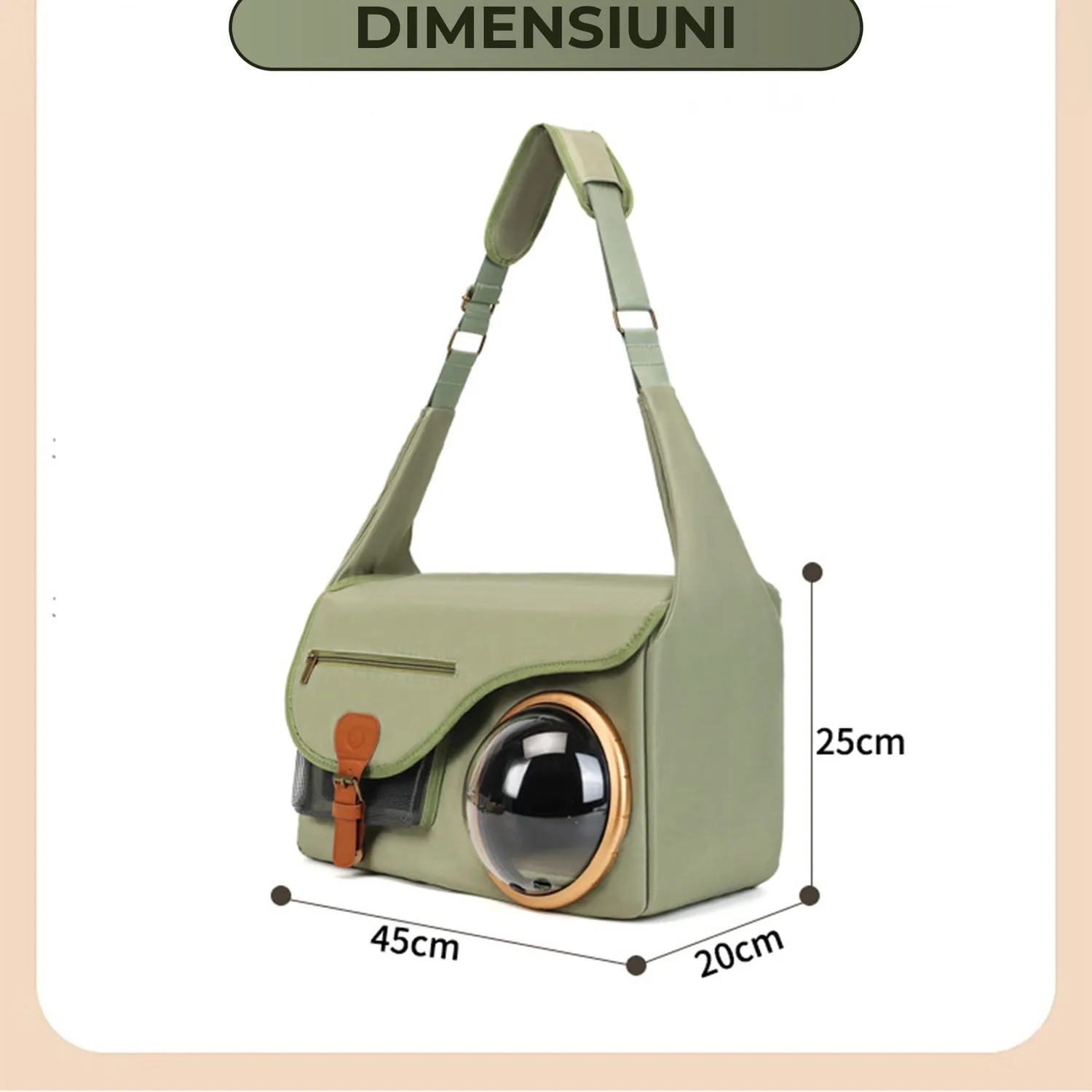 Timebox Geanta Transport Animale Pliabila Verde Capsula