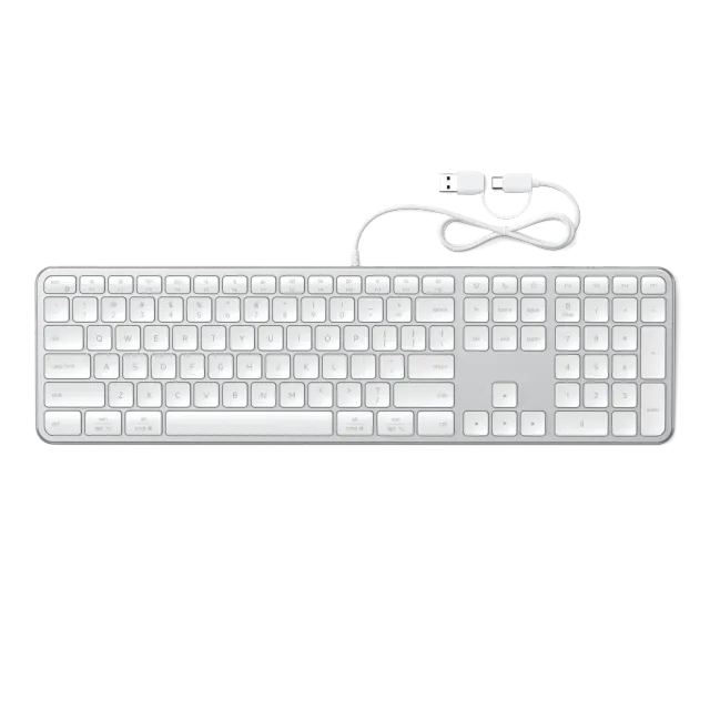 Satechi Slim LX3 tastatura cu fir argintie USB-C