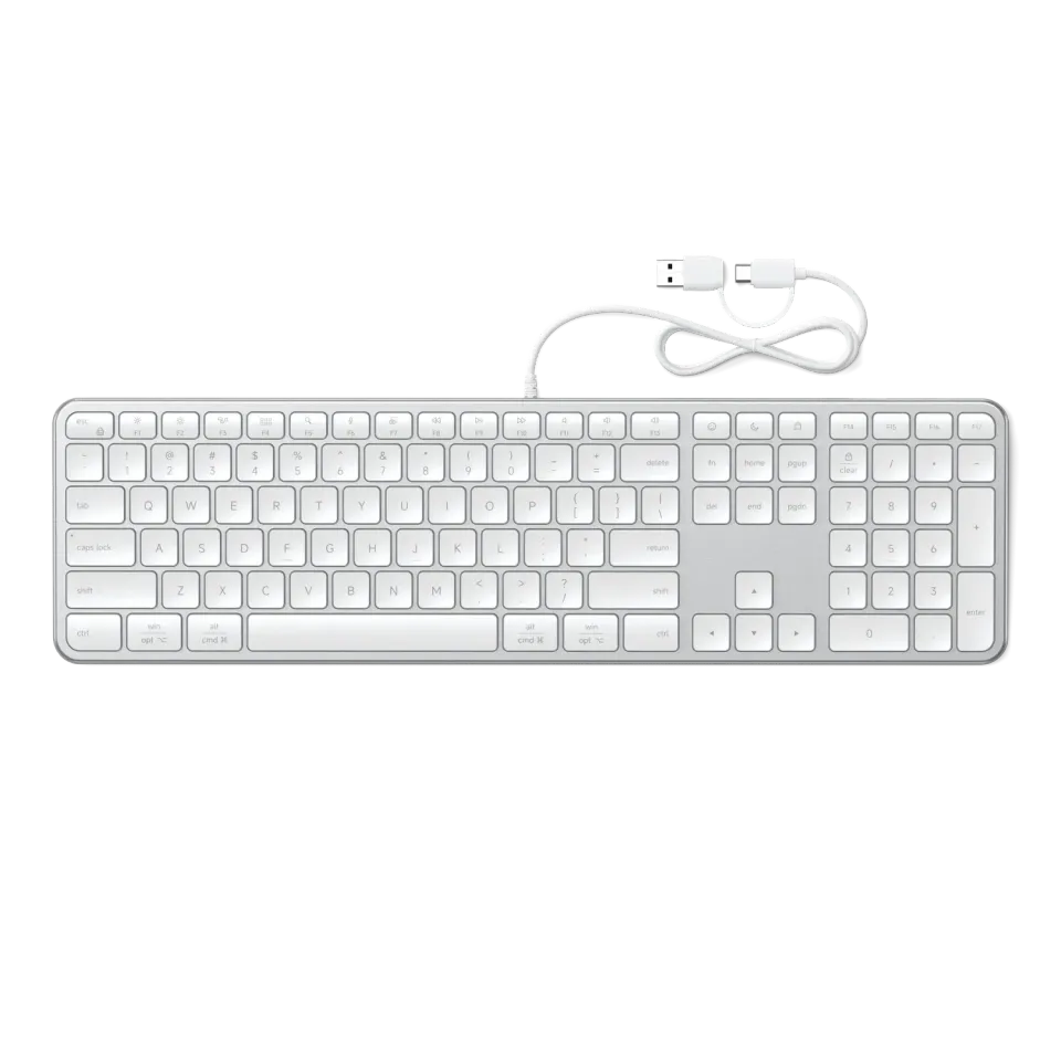 Satechi Slim LX3 tastatura cu fir argintie USB-C