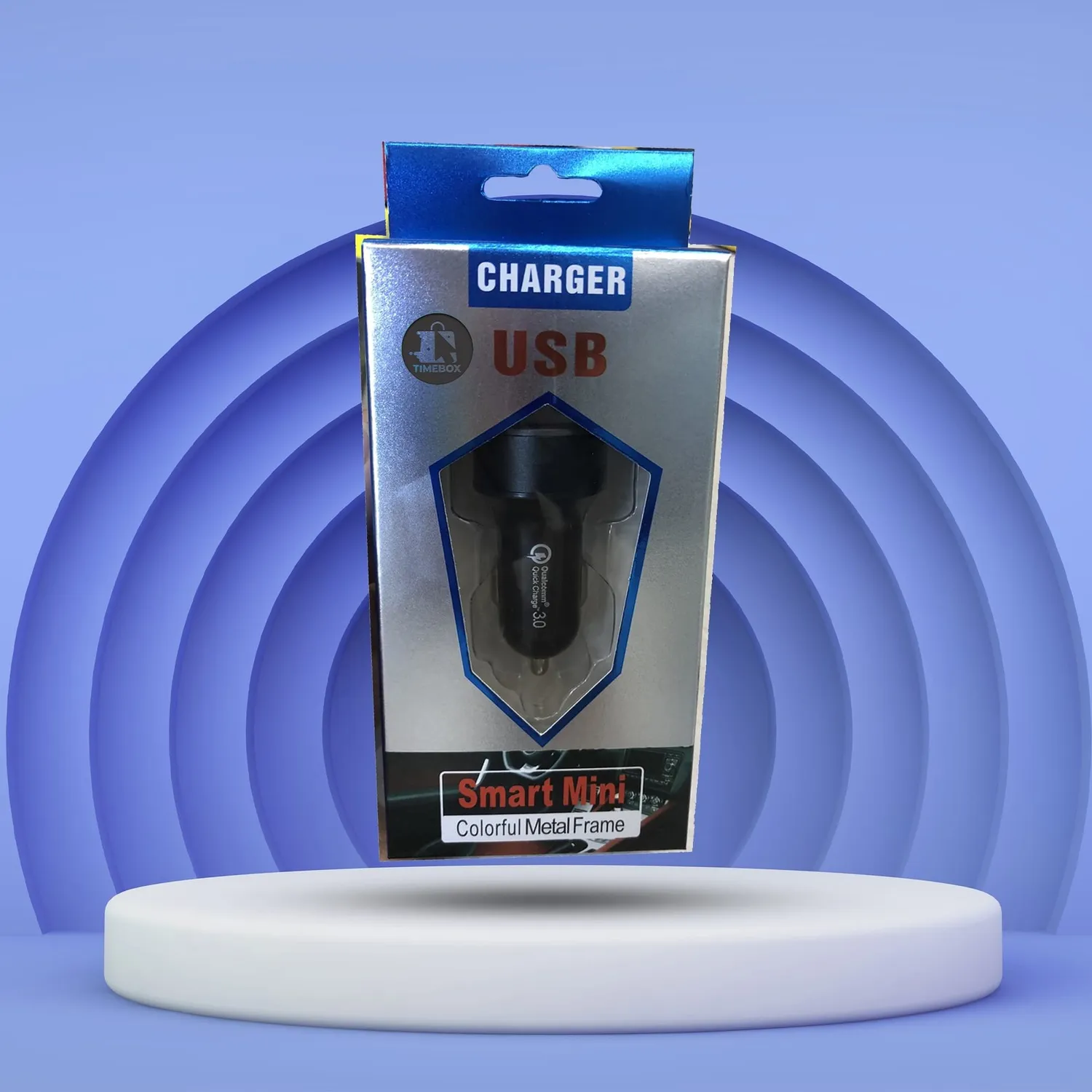 Timebox incarcator auto 36W Type-C USB Quick Charge 3 negru