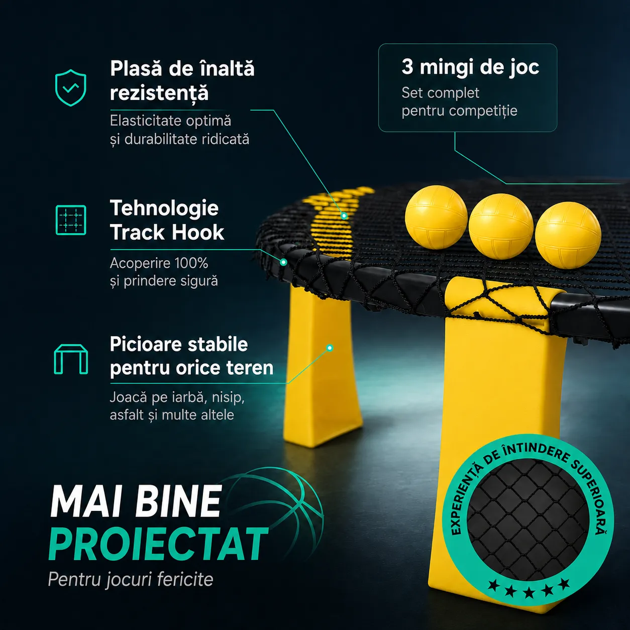 Timebox set roundnet plasa + 3 mingi