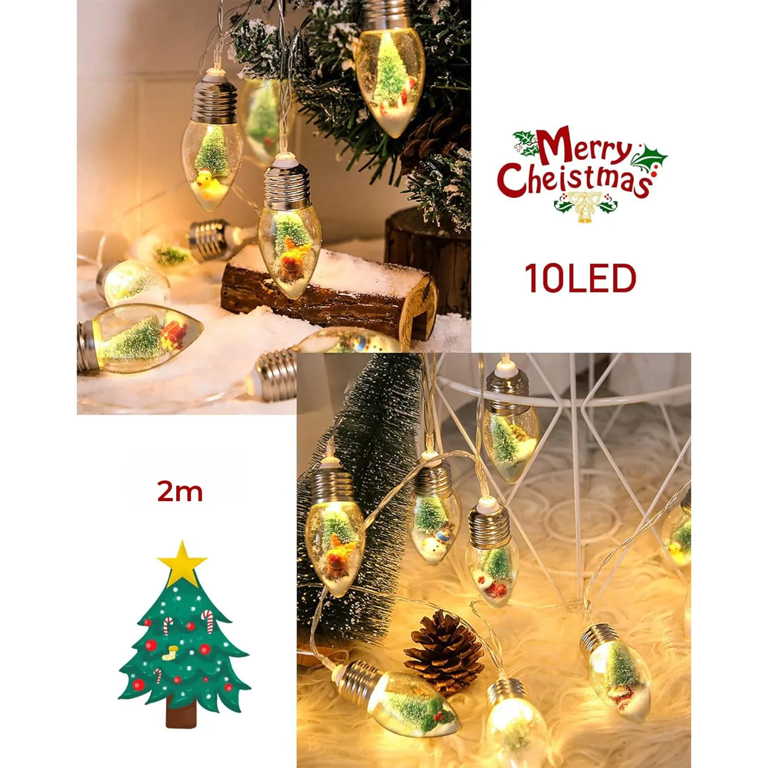 Timebox Instalatie Craciun Snow Globe 2m 10 LED interior exterior