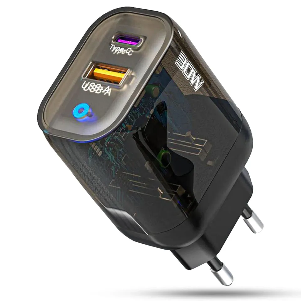 Timebox Incarcator Retea 30W Transparent USB