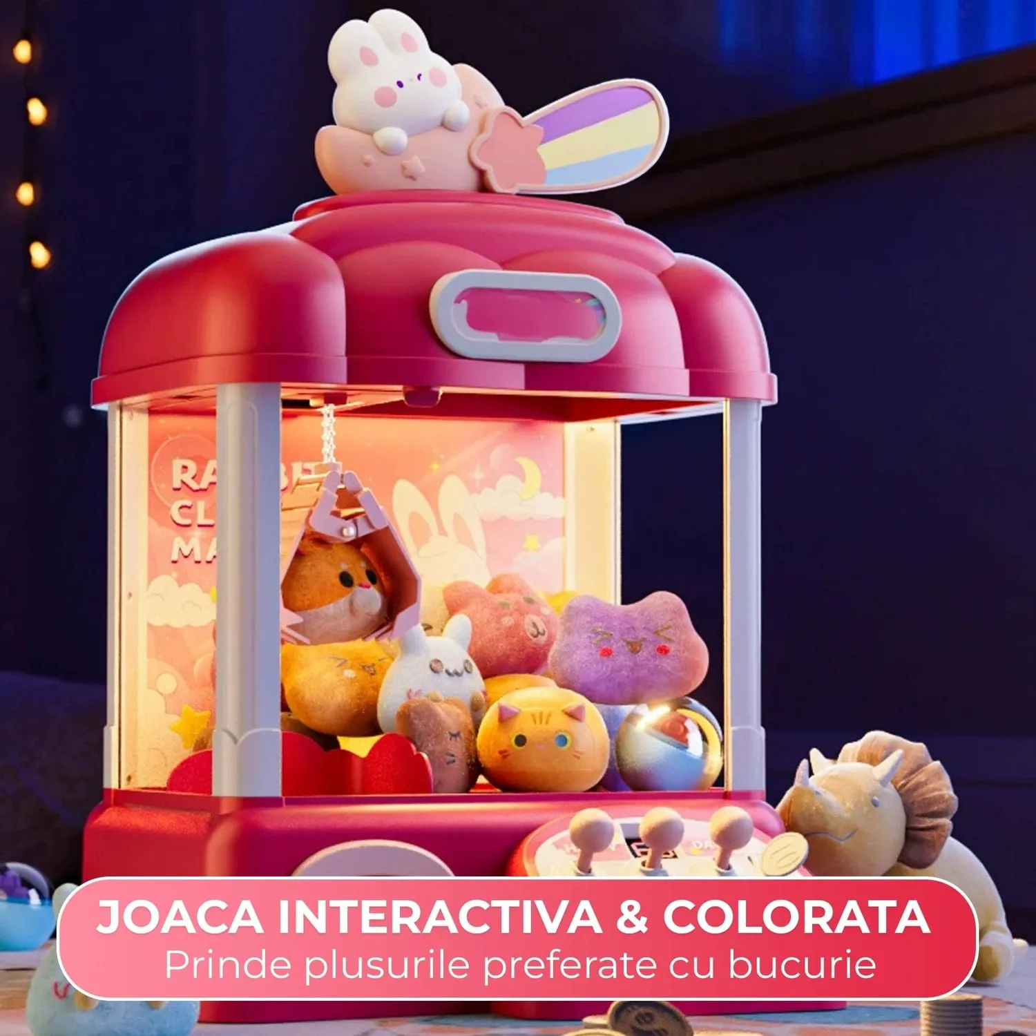 Timebox Claw Machine jucărie Roz 20 plusuri